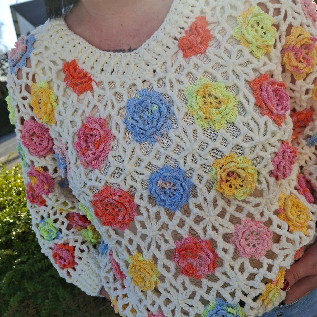 Pull fantaisie crochet