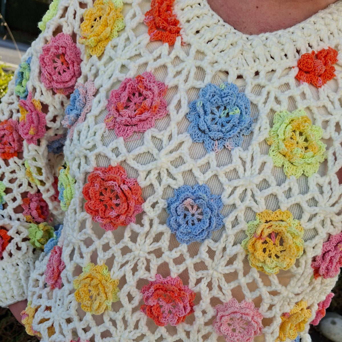 Pull fantaisie crochet