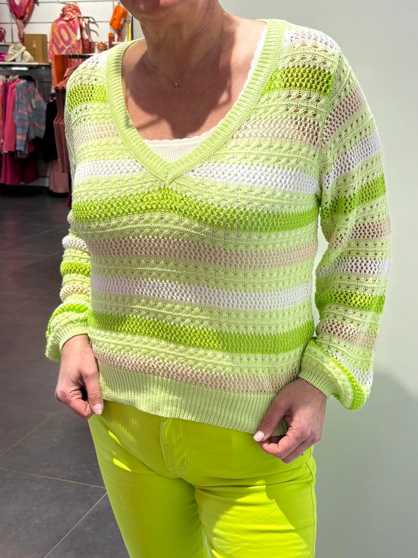 Pull Crochet Lime