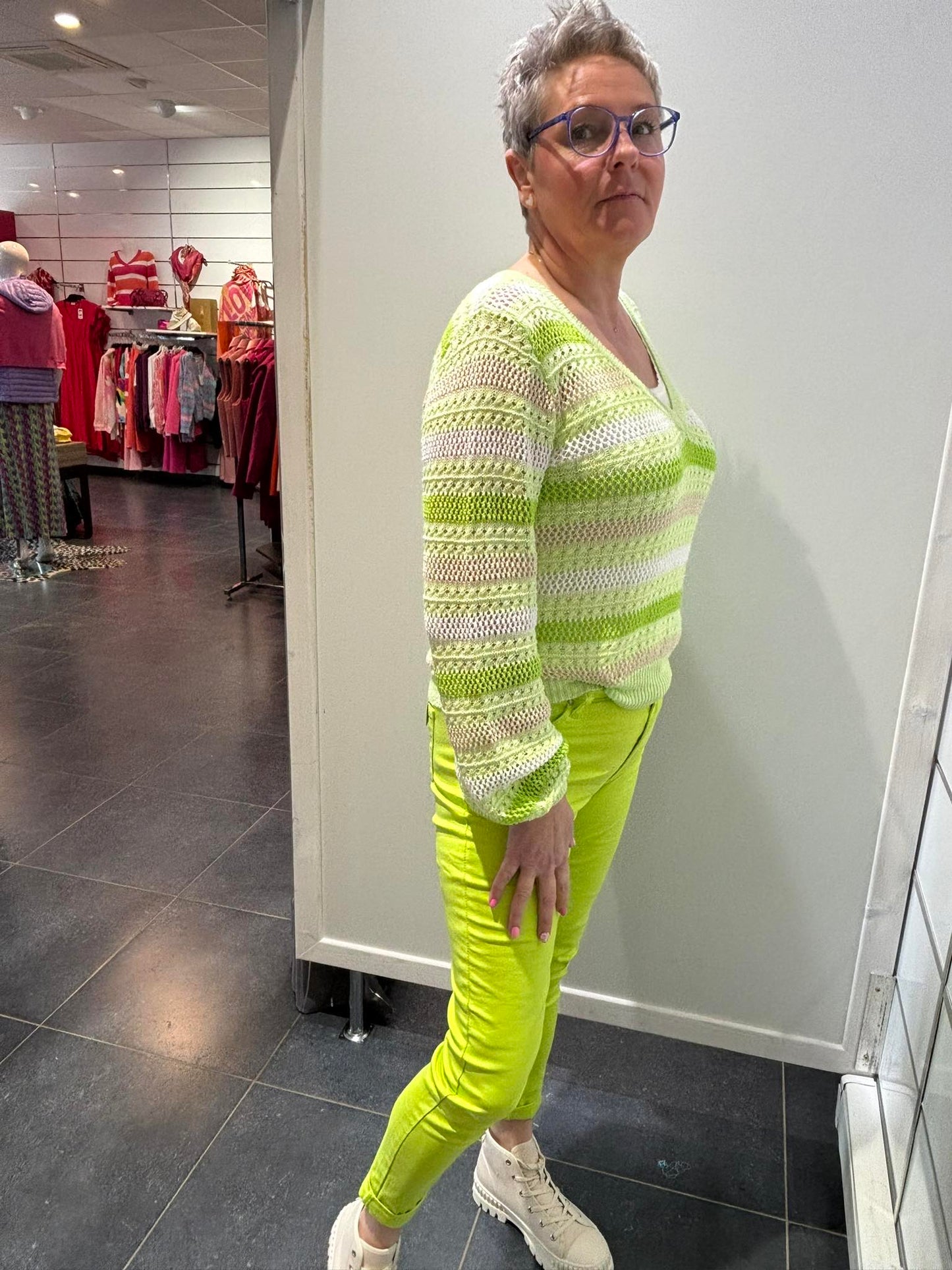 Pull Crochet Lime